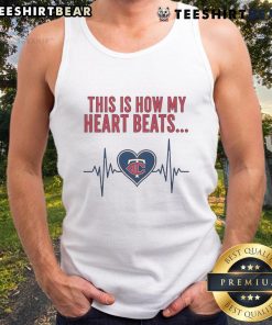 Pretty Minnesota Twins tank top featuring stylish heart beat design, perfect for baseball fans and summer wear.