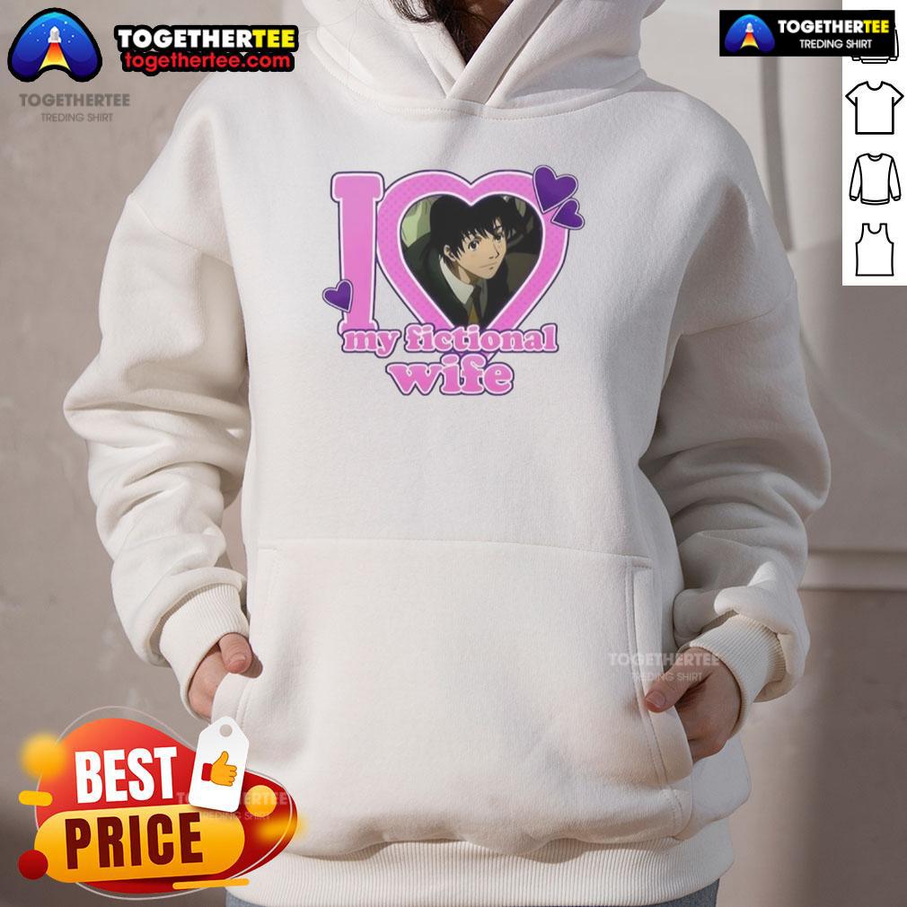 Pretty Touta Matsuda I Love My Fictional Wife Hoodie Alt Text: Pretty Touta Matsuda 'I Love My Fictional Wife' hoodie in vibrant colors, perfect for anime fans and casual wear.