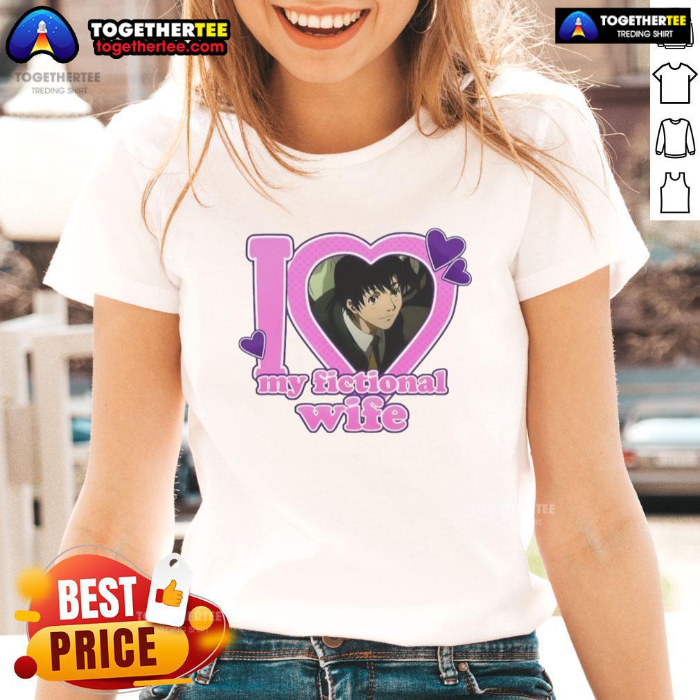 Pretty Touta Matsuda I Love My Fictional Wife Ladies Tee Alt Text: Pretty Touta Matsuda I Love My Fictional Wife Ladies Tee featuring vibrant design and comfortable fit for fans.