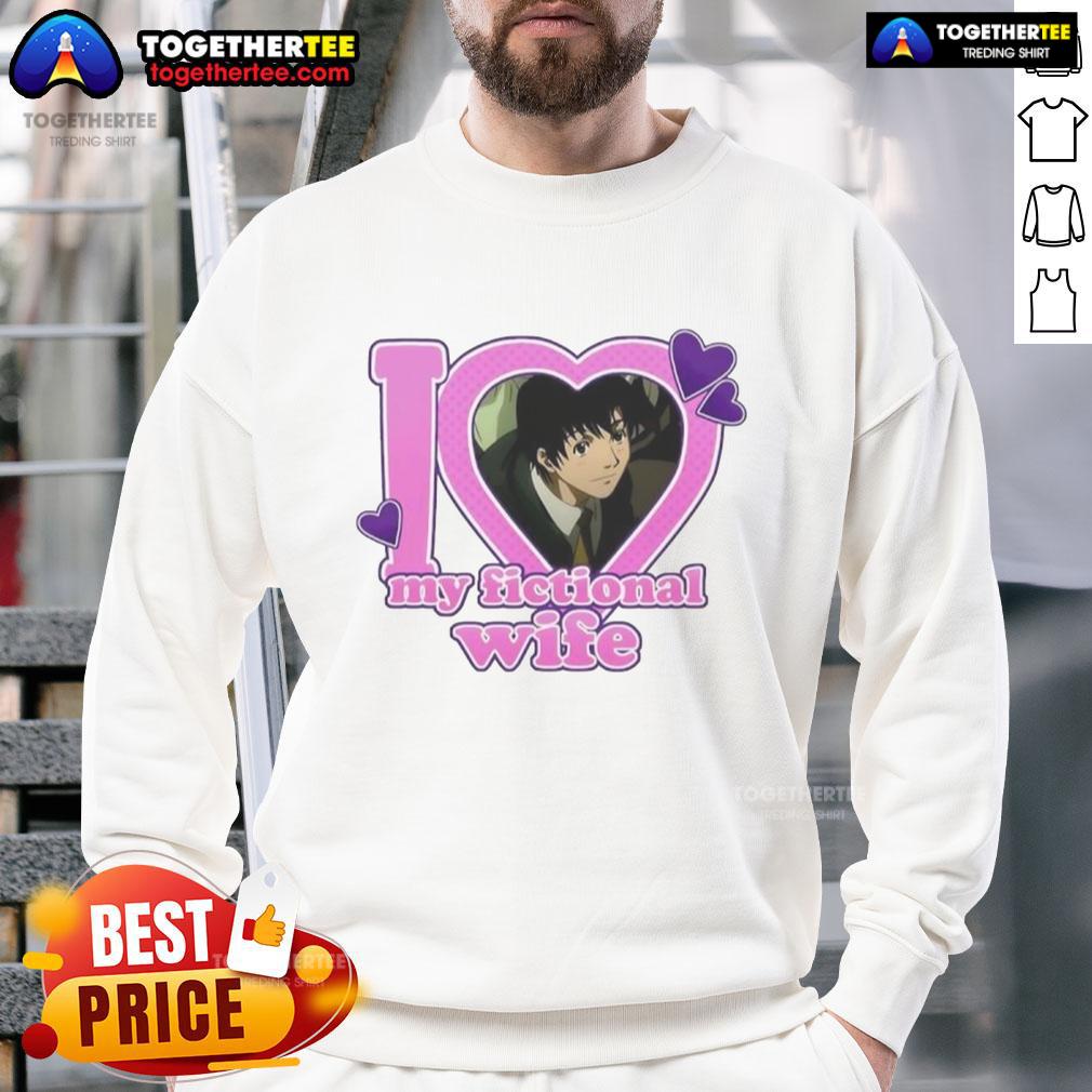 Pretty Touta Matsuda I Love My Fictional Wife Sweatshirt Pretty Touta Matsuda 'I Love My Fictional Wife' sweatshirt design featuring vibrant colors and playful typography.