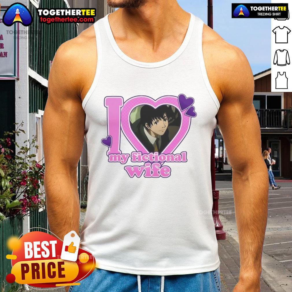 Pretty Touta Matsuda I Love My Fictional Wife Tank Top Alt Text: Pretty Touta Matsuda I Love My Fictional Wife tank top featuring vibrant graphics and a stylish design.