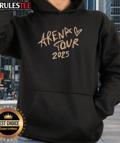 Stylish Pretty Vincent Weiss Arena Tour 2025 hoodie displayed on a hanger, showcasing vibrant colors and unique design.