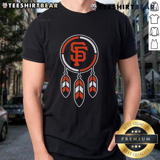 Top 2025 San Francisco Giants X Native American T-Shirt featuring team logo and unique cultural design elements.