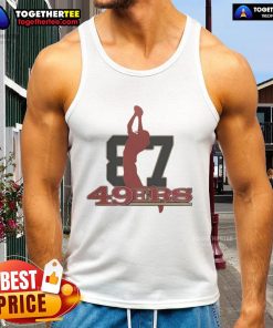 Top 49ers honoring the legacy of Dwight Clark tank top featuring a tribute design and team colors.