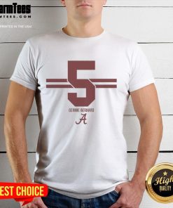 Alabama Crimson Tide Football Germie Bernard Stripe T-Shirt showcasing team colors and logo, perfect for fans.