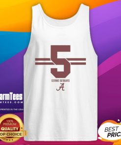 Alabama Crimson Tide Germie Bernard 5 Stripe Tank Top, featuring team colors and logo, perfect for game day attire.