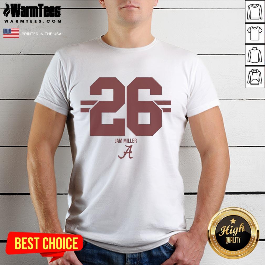 Top Alabama Crimson Tide Football Jam Miller #26 Stripe T Shirt Top Alabama Crimson Tide Football Jam Miller Stripe T-Shirt featuring bold team colors and stylish design.