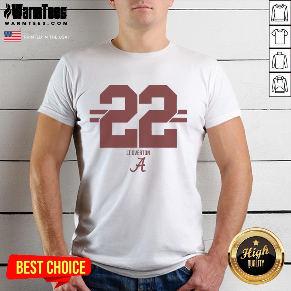 Top Alabama Crimson Tide Football Lt Overton #22 Stripe T Shirt Alabama Crimson Tide Football Lt Overton Stripe T-Shirt showcasing team colors and design for fans and players.