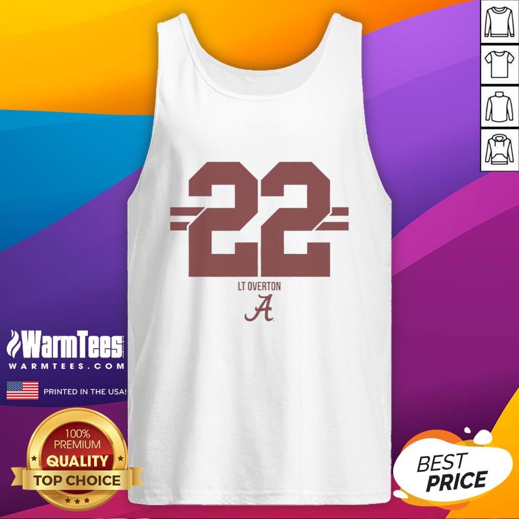 Top Alabama Crimson Tide Football Lt Overton #22 Stripe Tank Top Alabama Crimson Tide Football LT Overton 22 Stripe Tank Top, showcasing a stylish design perfect for team fans.