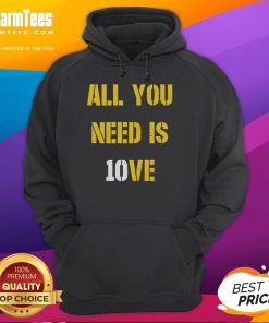 Stylish 'All You Need Is Love' Jordan Love hoodie featuring vibrant colors and a cozy fit for fans and fashion enthusiasts.
