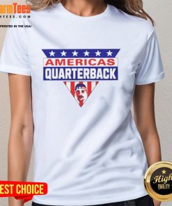 Top Americas Quarterback MVP Buffalo Ladies Tee featuring a stylish design for female football fans.