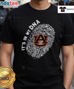 Top Auburn Tigers In My DNA T-Shirt design featuring vibrant colors and Auburn University logo, perfect for fans.