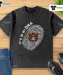 Top Auburn Tigers in My DNA washed t-shirt featuring vibrant team colors and logo, perfect for fans.