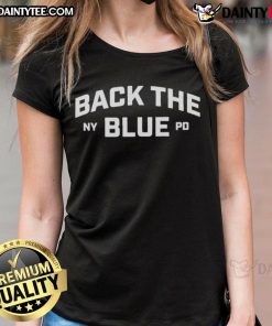 Top-Back-The-Blue-NYPD-Ladies-Tee featuring a stylish design supporting the NYPD, perfect for women who support law enforcement.