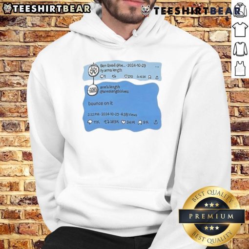 Top Ben Quad Ily Arms Length Bounce On It Hoodie in vibrant colors, showcasing trendy streetwear style and comfort.
