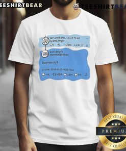 Top Ben Quad Ily Arm's Length Bounce On It T-Shirt featuring a vibrant design and comfortable fit for casual wear.
