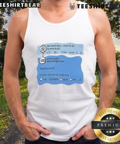 Model wearing Top Ben Quad Ily Arms Length Bounce On It Tank Top in a vibrant outdoor setting, showcasing its stylish design.