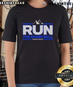 Top Bobcat Collective Run The Damn Ball ladies tee featuring a bold graphic design for sports enthusiasts.