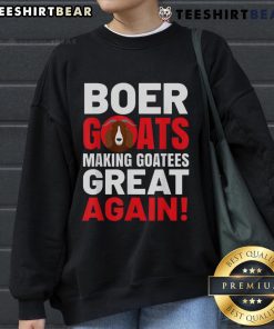 Alt Text: Cozy sweatshirt featuring Top Boer Goats Making Goatess Great Again design, perfect for goat lovers and enthusiasts.
