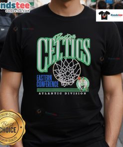Alt Text: Top Boston Celtics NBA Eastern Conference Atlantic Division T-Shirt featuring team logo and vibrant green design.