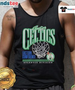 Top Boston Celtics NBA Eastern Conference Atlantic Division tank top featuring team logo and stylish design.
