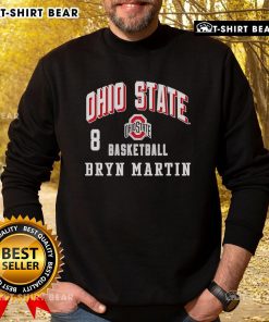 Alt Text: Top Bryn Martin Ohio State Buckeyes men's sweatshirt in red with logo, perfect for game day or casual wear.