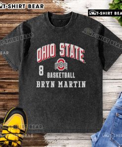 Ohio State Buckeyes Men's Washed T-Shirt featuring Top Bryn Martin design, perfect for fans and casual wear.
