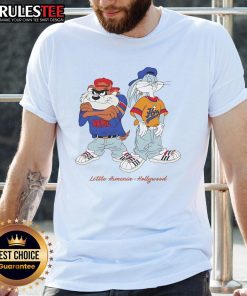 Top Bugs Bunny and Taz Little Armenia Hollywood T-Shirt featuring iconic cartoon characters in vibrant colors.