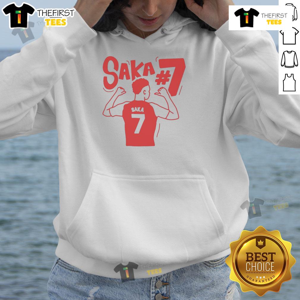 Top Bukayo Saka Arsenal Illustrated Hoodie Stylish illustrated hoodie featuring Bukayo Saka, perfect for Arsenal fans seeking trendy sportswear.