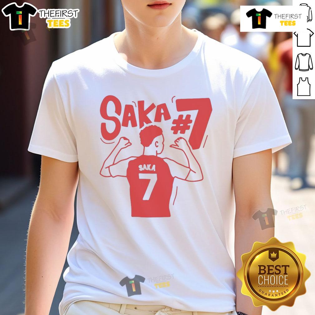 Top Bukayo Saka Arsenal Illustrated T Shirt Top Bukayo Saka Arsenal illustrated T-shirt featuring vibrant graphics and the Arsenal logo, perfect for fans.