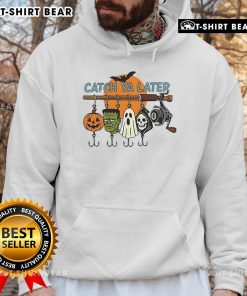 Top Catch Ya Later Halloween Horror Graphic Hoodie featuring spooky designs perfect for Halloween celebrations.