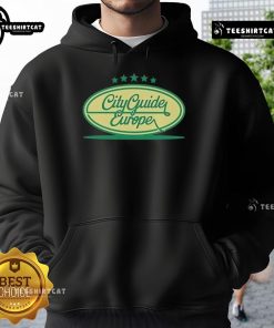Stylish hoodie featuring Garda bottle design, perfect for travelers exploring top city guides in Europe.