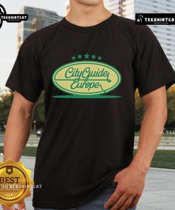 Top City Guide Europe Garda Bottle T-Shirt featuring a stylish design perfect for travel enthusiasts and fashion lovers.