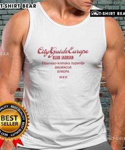 Stylish tank top featuring 'Klub Jadran' design, perfect for summer in Europe - Top City Guide fashion.