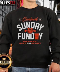 Top Cleveland Browns Never Lost A Party Sunday Sweatshirt featuring bold team colors and logo for ultimate fan style.