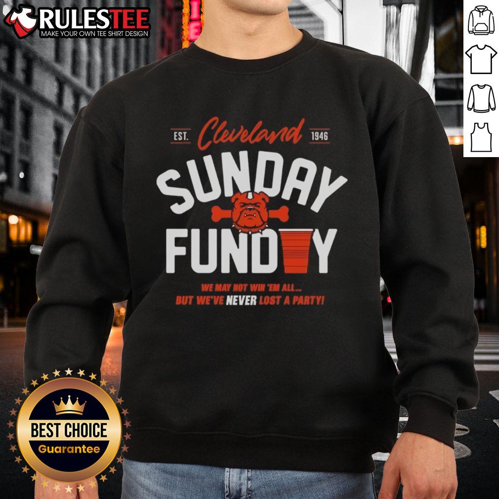 Top Cleveland Browns Never Lost A Party Sunday Sweatshirt Top Cleveland Browns Never Lost A Party Sunday Sweatshirt featuring bold team colors and logo for ultimate fan style.