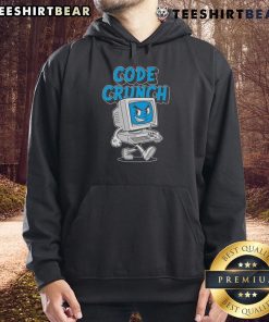 Stylish Top Code Crunch Computer Hoodie in black, perfect for tech enthusiasts and coding professionals.