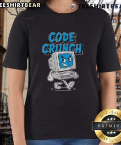Top Code Crunch Computer Ladies Tee featuring a stylish design for tech-savvy women, perfect for coding enthusiasts.