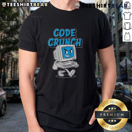 Top Code Crunch Computer T-Shirt featuring a stylish design perfect for programmers and tech enthusiasts.