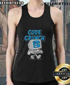 Top-Code-Crunch-Computer-Tank-Top featuring a stylish design for tech enthusiasts, perfect for casual wear and coding sessions.