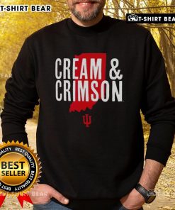 Top Cream and Crimson Indiana Hoosiers Hometown Pride Sweatshirt featuring team logo and vibrant colors for fans.