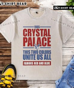 Top Crystal Palace Soccer EPL red and blue t-shirt, celebrating unity and team spirit since 1905.