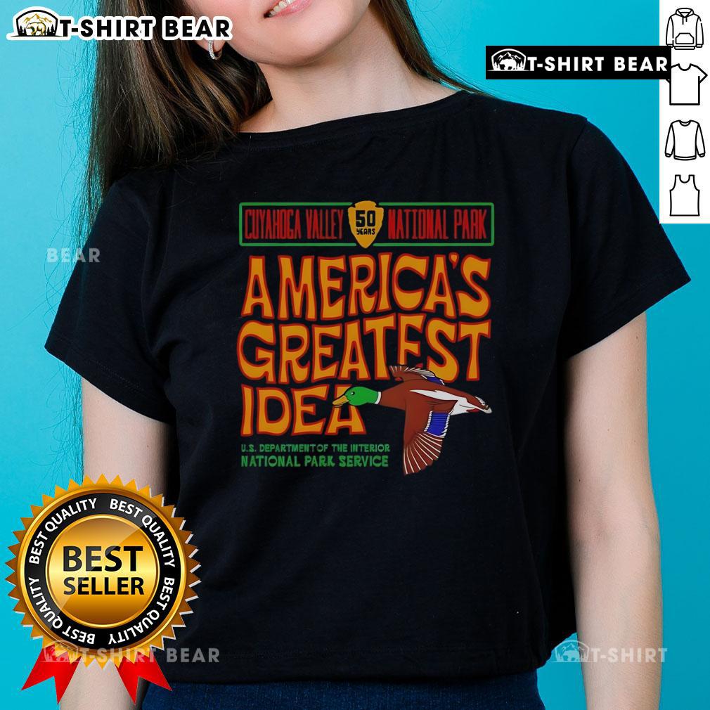 Top Cuyahoga Valley National Park America'S Greatest Idea Mallard Ladies Tee Stylish Mallard ladies tee featuring Cuyahoga Valley National Park design, celebrating America's greatest idea in fashion.