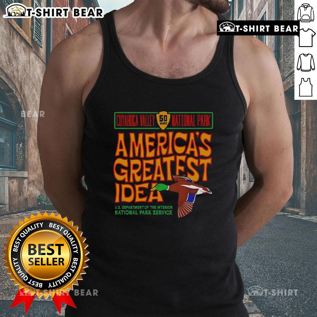 Top Cuyahoga Valley National Park America'S Greatest Idea Mallard Tank Top Top Cuyahoga Valley National Park tank top featuring a vibrant Mallard design, perfect for nature lovers and outdoor enthusiasts.