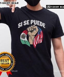 Top Deorro X Amigos Si Se Puede Mexico American Flags T-Shirt featuring vibrant graphics of Mexico and American flags.