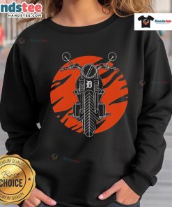Top Detroit Tigers Bike Night sweatshirt featuring vibrant team colors and logo, perfect for fans and cycling enthusiasts.