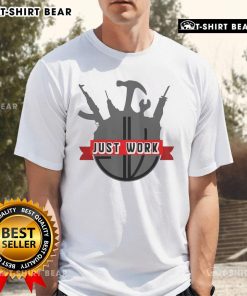 Top Do It With Dan Just Work Logo T-Shirt featuring a bold graphic design for motivational style and comfort.