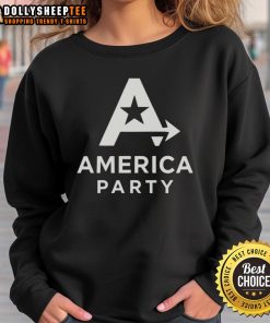 Stylish Top Elon Musk American Party Logo Sweatshirt featuring a bold design for supporters and fans of Elon Musk.