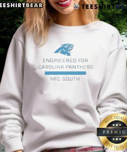 Top engineered Carolina Panthers NFC South sweatshirt, featuring team colors and logo, perfect for fans and game day attire.