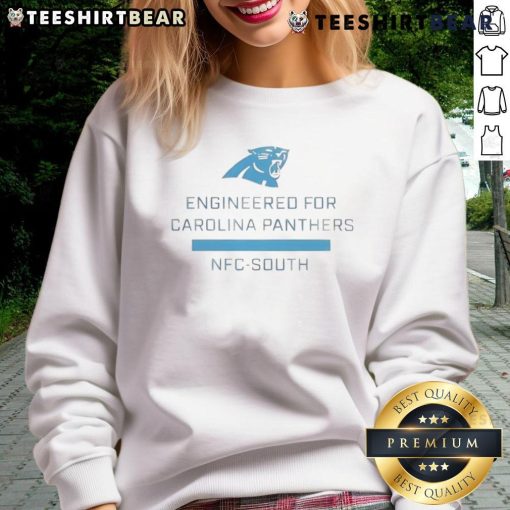 Top engineered Carolina Panthers NFC South sweatshirt, featuring team colors and logo, perfect for fans and game day attire.